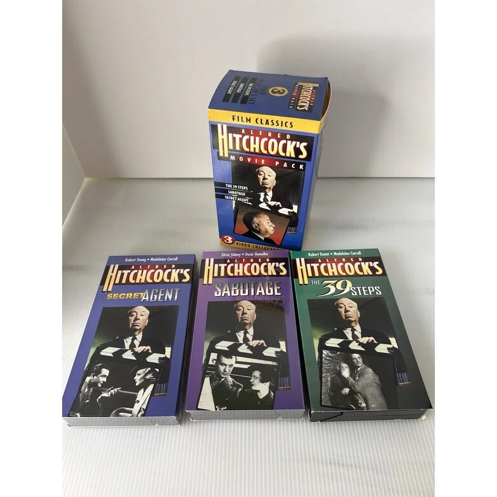 Alfred Hitchcock's Movie Pack VHS Set 3 Video Collector's Set‎